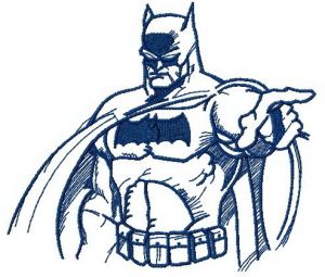 Batman sketch 2 embroidery design