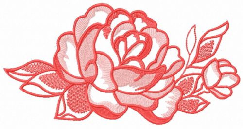 Adorable rose decoration 3 machine embroidery design