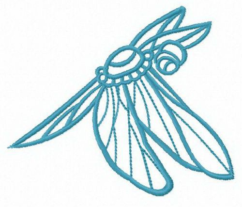 Small dradonfly machine embroidery design