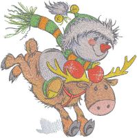 Faster than the wind embroidery design