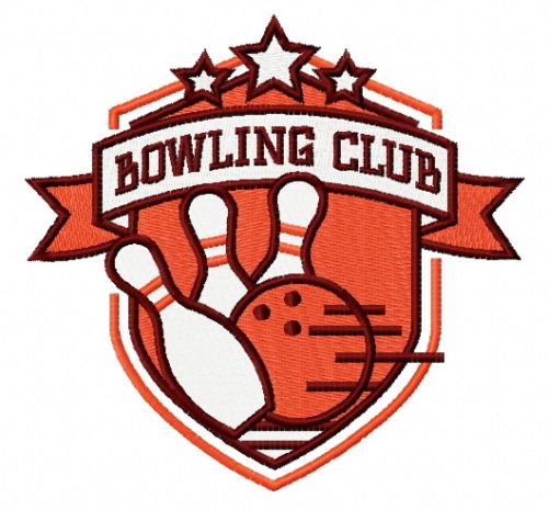Bowling club 3 machine embroidery design
