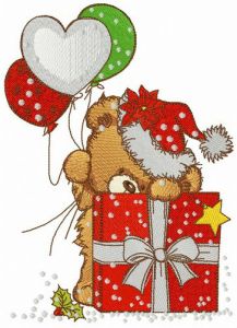 The biggest present ever embroidery design