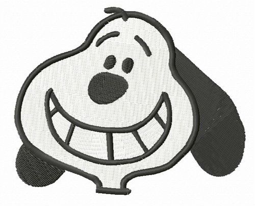 Smiling Snoopy machine embroidery design