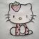 Hello Kitty strawberry costume embroidered