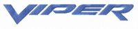 Dodge Viper wordmark logo embroidery design