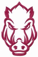 Arkansas Razorbacks secondary simple logo embroidery design