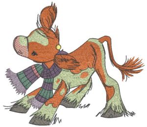 Calf embroidery design