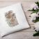 squared pillow with Snowberry fairy embroidery design