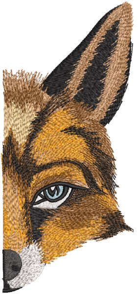 Fox forest predator embroidery design