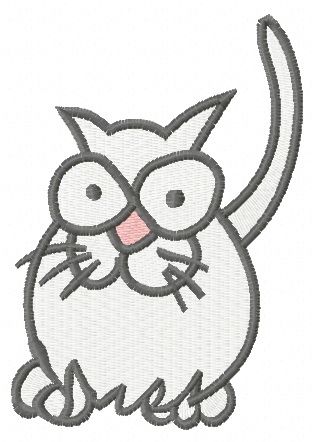 Crazy cat 3 machine embroidery design