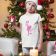 christmas t-shirt with barbie kiss embroidery design