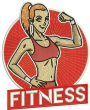 Fitness embroidery design