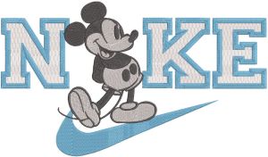Nike Mickey retro embroidery design