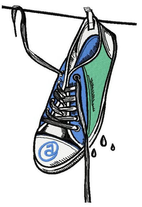 Wet gumshoes 4 machine embroidery design