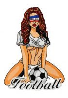 French football fan 2 embroidery design