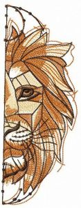 Animal king embroidery design