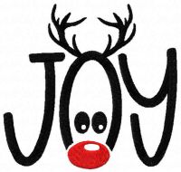 Rudolph joy free embroidery design