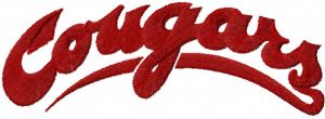 Washington State Cougars Wordmark Logo embroidery design