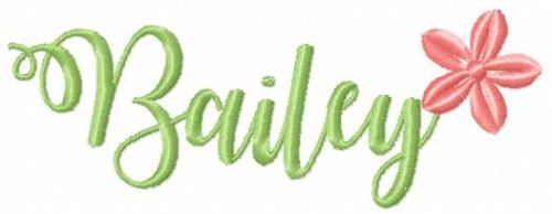 Bailey name free embroidery design