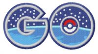 Pokemon Go logo 4 embroidery design
