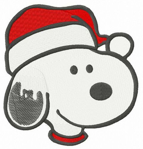 Merry Christmas Snoopy machine embroidery design