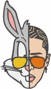 Bad Bunny embroidery design