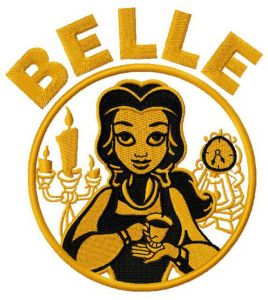 Belle embroidery design