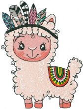 Llama indian embroidery design