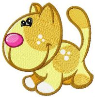 Tiny kitten embroidery design