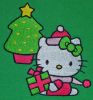 Christmas sleep shirt with Hello Kitty embroidery