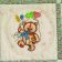Old toys bear embroidery design on quilt