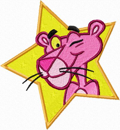 Pink Panther 3 machine embroidery design