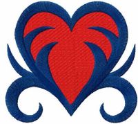 Tribal heart free embroidery design 4