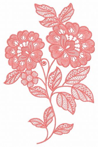 Lace flower 2 machine embroidery design