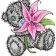 Teddy Bear with lily machine embroidery design