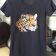 Leopard design on t-shirt embroidered