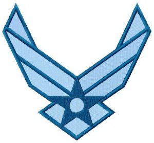 Desenho de bordado do logotipo da Força dos EUA