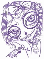 I'm sad and I love tattooes embroidery design