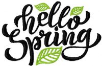 Hello Spring free embroidery design