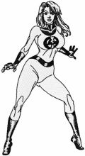 Invisible woman embroidery design