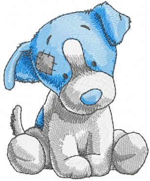 Chase dog machine embroidery design