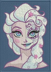 Strange Elsa embroidery design