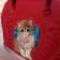 Kitten with bow embroidery design on bag