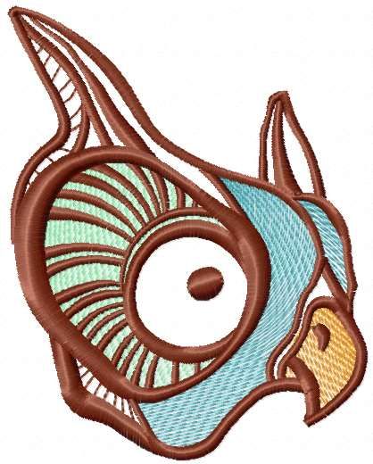 Rainbow owl free embroidery design