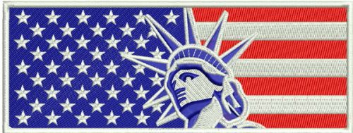 USA flag 3 machine embroidery design