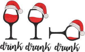 Drink drank drunk embroidery design