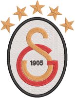 Galatasaray S.K. five star logo embroidery design