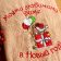Loving towel with christmas teddy bear embroidery design