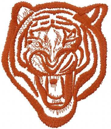 tribal tiger free embroidery design 3