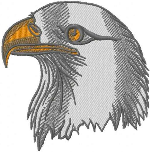 Eagle head embroidery design